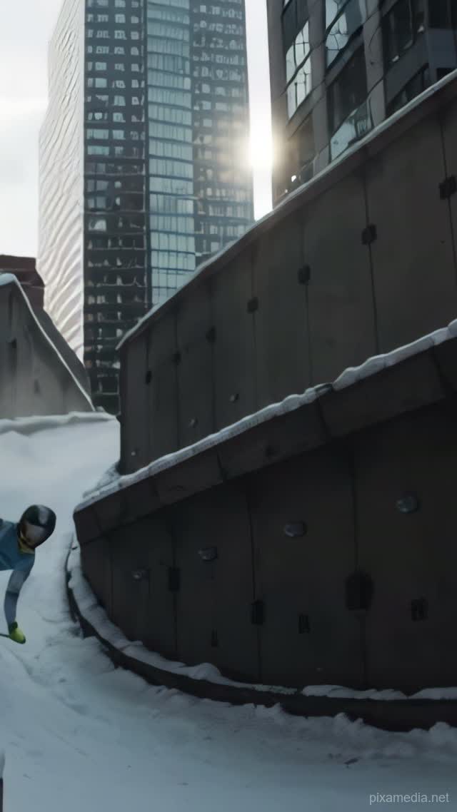 Urban Snow Descent - Extreme Sports AI stock